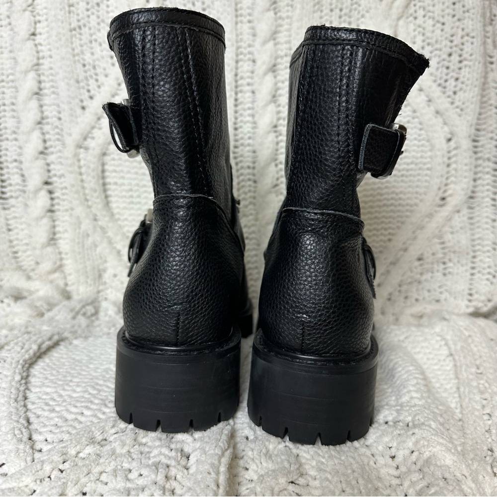 Karl Lagerfeld Black Ankle Boots with Embellished Buckle - Picture 5 of 8